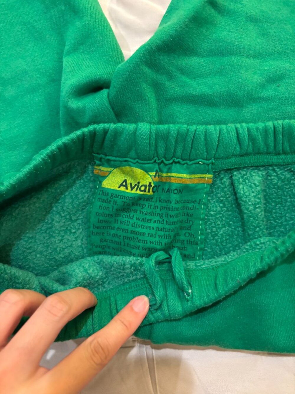Kelly Green Aviator nation Sweatpants - Picture 2 of 3